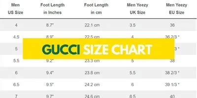 gucci ace sizinf|Gucci size chart.